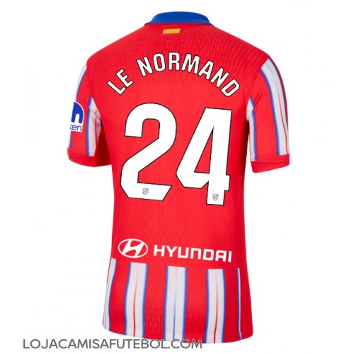 Camisa de Futebol Atletico Madrid Robin Le Normand #24 Equipamento Principal 2024-25 Manga Curta